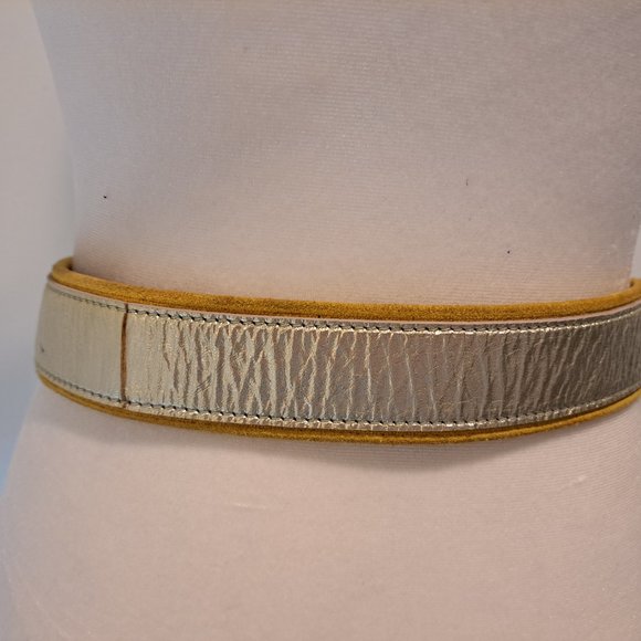 Just Cavalli Women\'s Leather Silver Yellow Crystal Belt IT 80 main image 10